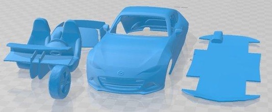 mazda mx-5 rf 2016 printable car slot scalextric tamiya rc miniz hobby micro 3d print model - Mito3D