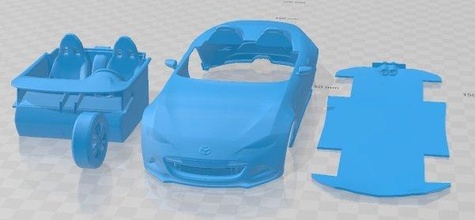 mazda mx 5 espía 2015 imprimible coche vehiculo 3d impresión modelo in automotor 3dexport espacio scalextric tamiya rc miniz pasatiempo micro 3d print model - Mito3D