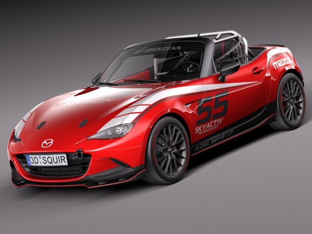 Mazda mx5 2016 copo raça carro Japão 2015 conversível cabrio roadster esporte corrida jdm pista desembrulhar spyder aranha interior cabriolet trackday 2017 3D print model - Mito3D