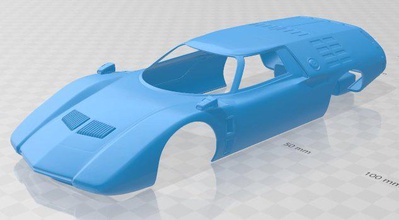 mazda rx 500 1970 imprimible cuerpo coche vehiculo espacio scalextric Tamiya rc miniz pasatiempo micro 3d print model - Mito3D