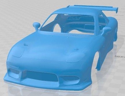 mazda rx 7 ataque especificação imprimível corpo carro 3d impressão modelo in automotivo 3dexport fenda escalextrico tamiya rc miniz passatempo micro 3d print model - Mito3D