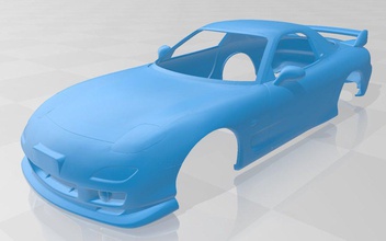 mazda rx 7 imprimible cuerpo coche vehiculo 3d impresión modelo in automotor 3dexport espacio scalextric tamiya rc miniz pasatiempo 1 10 24 32 3d print model - Mito3D