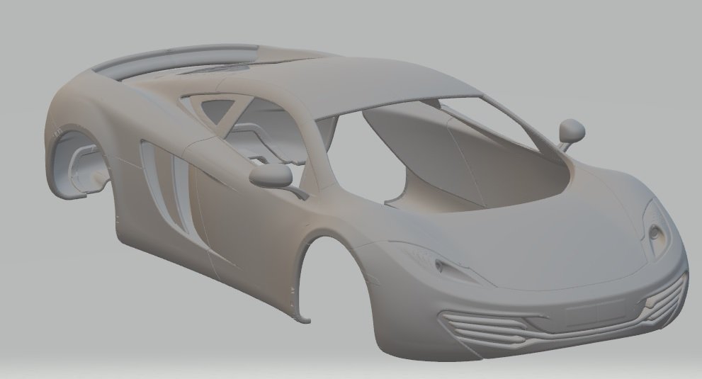 mc laren mp12 coupe imprimible cuerpo del coche coupé ranura scalextric tamiya rc radio de control shell 3D print model - Mito3D