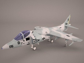 mcdonnell douglas av 8b yabani ii 3d model in dövüşçü 3dexport av8b boeing zemin saldırı jet destek keşif usmc deniz kolordu donanma vray uçak 3d print model - Mito3D