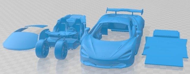 McLaren 720s 2018 imprimable voiture automobile fente scalextric tamiya rc miniz loisir micro moulé pression 3d print model - Mito3D