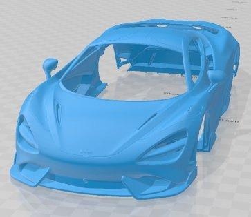 McLaren 765lt 2021 imprimable corps voiture automobile fente scalextric tamiya rc miniz loisir micro 3d print model - Mito3D