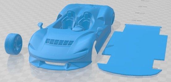 McLaren elva deporte hipercar imprimible coche vehiculo automotor espacio scalextric Tamiya rc miniz pasatiempo micro fundido presión 3d print model - Mito3D