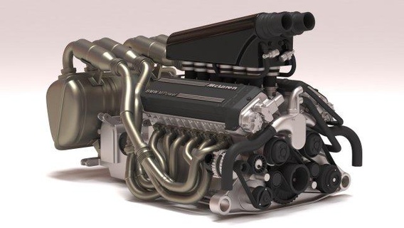 McLaren f1 s702 v12 motor automotor imprimible 3dprint modelo escala Tamiya coche vehiculo partes cansada bricolaje diy 3dprintable deporte pasatiempo 3d print model - Mito3D