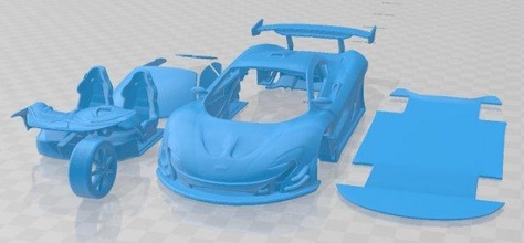 mclaren p1 printable car 3d print model in automotive 3dexport slot scalextric tamiya rc miniz hobby micro 3d print model - Mito3D