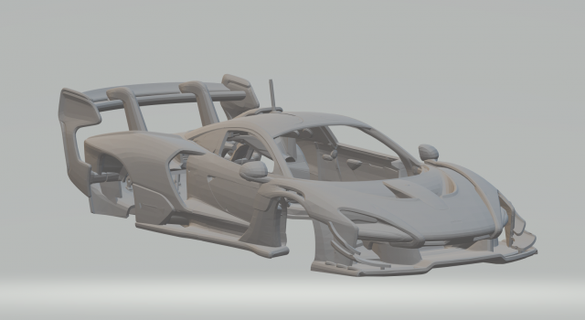 McLaren séné RTM véhicule moulé pression voiture roues chaudes miniatures fente impression imprimé chaud 3d print model - Mito3D
