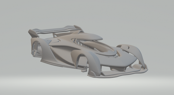 McLaren solus gt 2023 véhicule moulé pression voiture roues chaudes miniatures fente impression imprimé chaud 3d print model - Mito3D