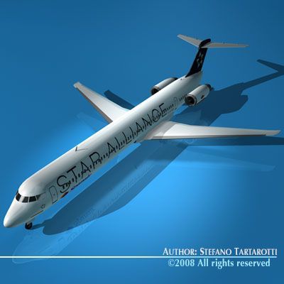 md82 spanair md-82 md 82 90 80 md-80 md-90 md90 md80 jet plane airplane aircraft star alliance spain dc9 3D print model - Mito3D