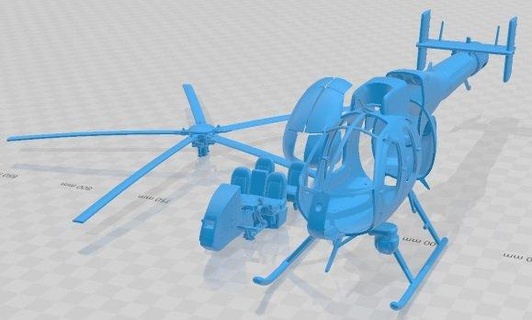 md 520n v9 imprimível helicóptero automotivo aviação voar micro passatempo diorama 3d print model - Mito3D