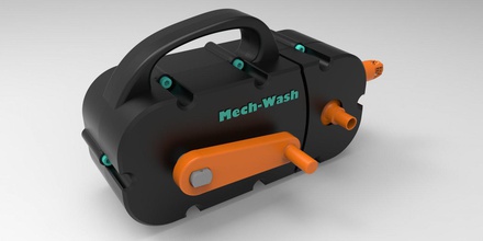 mech-wash 3d print model in 3dexport waterpump mechanical gogreen 3dprinting 3d print model - Mito3D