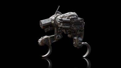 mekanik sabueso arazi askeri araç 3d baskı model yazdır in sci fi 3dexport mecha robot droid fütüristik masaüstü savaş oyunları makine 3d print model - Mito3D