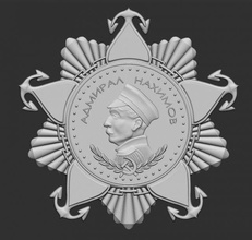 medalha ordem almirante nahimov cnc 3d print model - Mito3D