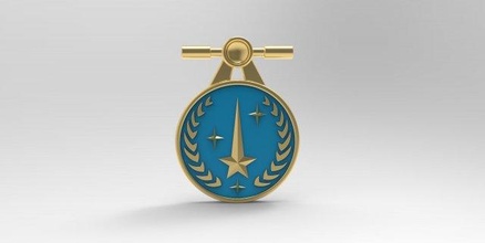 medal star trek discovery tv gold space 3d print model - Mito3D