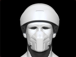 médico sci fi casco 3d impresión modelo in juego accesorios 3dexport máscara airsoft cosplay 3dshophelmet 3d print model - Mito3D