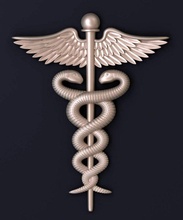 medico simbolo 3d stampa modello in segni loghi 3dexport caduceo salute serpente farmacia cartello logo medicinale 3d print model - Mito3D
