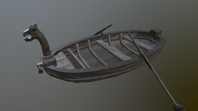 medieval boat 3d model in boats 3dexport steel pbr lowpoly game ready ar vr iron wood metal knight viking blender 3d print model - Mito3D