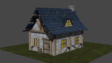 medieval hut free game assets house 3d print model - Mito3D