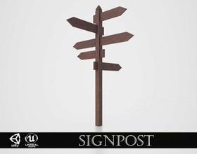 medieval signpost 3d model in environment 3dexport sign frame public old plank advertise wood ages asset antique props strategy rpg fantasy dark history message signboard 3d print model - Mito3D
