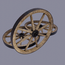 medieval wheel poly 3d model in cart 3dexport wooden props asset rpg fantasy pbr old game ready wood caravan western carriage wagon 3d print model - Mito3D
