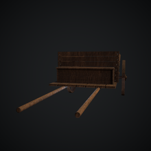 medieval wood cart wheel vehicle retro forest tire poly game ready pbr wagon 3d print model - Mito3D