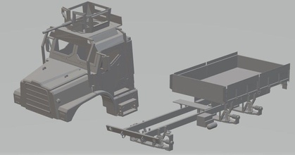 moyen tactique de remplacement des véhicules prinatble camion la véhicule le militaires guerre crawler vieux vinatge fente système scalextric sport rc radio contrôle 3d print model - Mito3D