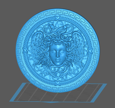 medusa madalyon kolye pendant necklace stl Sanat reçine iplik 3d print model - Mito3D