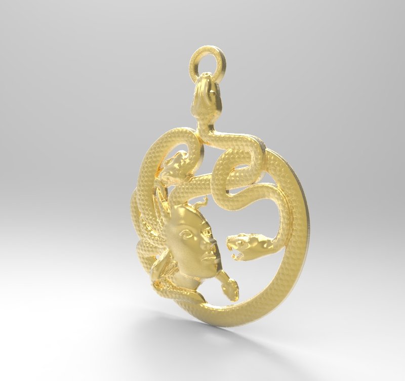 meduza gorgona 3d print model in rings 3dexport 3D print model - Mito3D