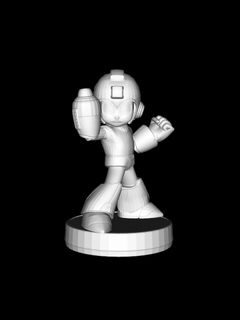 mega homem Amiibo Megaman 3d modelo stl Arquivo imprimível coleção intrincado detalhes fácil impressão 3d print model - Mito3D