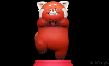 meilin lee girando rosso 3d stampa modello in animali 3dexport mei stupidi giocattoli pixar disney panda gigante pelliccia animale cuore amore 3d print model - Mito3D