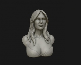 Melania koz 3 boyutlu büst heykel Yazdır model Sanat Vesika heykelcik heykeller 3d print model - Mito3D