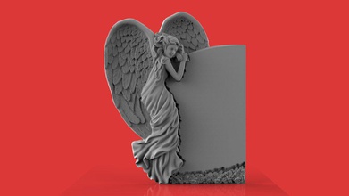 memorial tombstone angel 3d model in miscellaneous 3dexport cncmodel cnctombstone monument cncmarble cnccarvemodel marble cncrelief stone bass dead tomb grave gravestone cemetery graveyard death cutting 3d print model - Mito3D