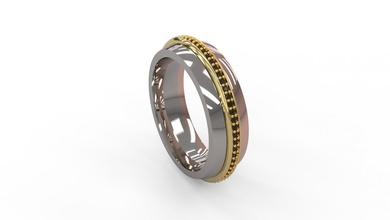 hombres banda anillo 29 3d impresión modelo in anillos 3dexport oro joya joyería plata imprimible diamante mujer moda boda solitario zafiro rubí amor 3d print model - Mito3D