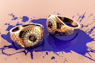 uomini oro squillare pietre 3d stampa modello in anelli 3dexport argento gemme gioielleria diamante metallo cnc stl stampa stampato stile moda stampabile gioiello 3d print model - Mito3D