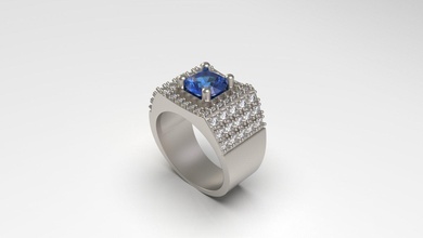 homens anel diamante ouro jóia joalheria prata imprimível mulher moda Casamento solitário Saphire rubi amar 3d print model - Mito3D