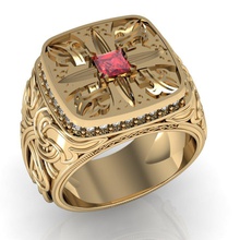 Männer ring gem Schmuck Mann jahrgang alt bedruckbar ist exklusiv gold Juwel Ringe 3d print model - Mito3D