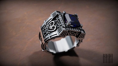 erkekler taş kalıpları 3d baskı halkası takı Gümüş yüzük süs modell dekorasyon kararma desen lüks tasarım mücevher taşlar elmas yazdırılabilir Balmumu 3d print model - Mito3D