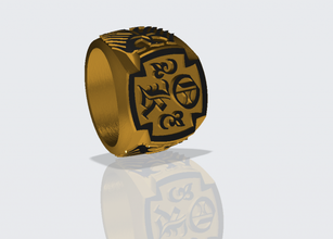 männer signet ring 3d drucken modell ringe 3dexport dichtung 3d print model - Mito3D