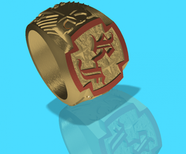 hombres sello anillo 3d impresión modelo in anillos 3dexport hombre signetring 3d print model - Mito3D