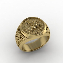 mens ring 3d print model in rings 3dexport ladies engagement pendent animal zodiac 3d print model - Mito3D