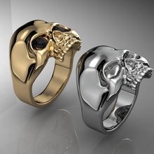 mens anillo craneo scull 3d print model - Mito3D