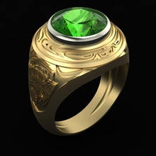 Herren Signet Ring ethnisch Muster Schmuck Geschenk wunderschönen druckbar Diamanten Juwel Ringe 3dm 3ds stl Gold poligonal 3d print model - Mito3D