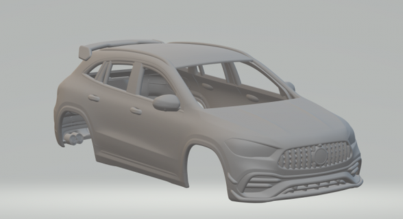 mercedes amg gla 45 2021 araç döküm Sıcak tekerlekler yuva slotcar slot car oyuncaklar araba 3dpirnt Yazdır baskı yazdırılabilir 3d print model - Mito3D