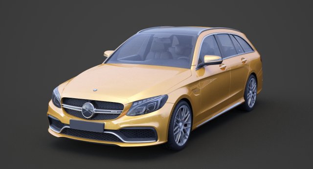 mercedes benz amg 2015 3d modèle in wagon 3dexport c63 w205 biens voiture automobile 3dsmax vray 2016 photoréaliste visualisation allemand allemagne 3D print model - Mito3D