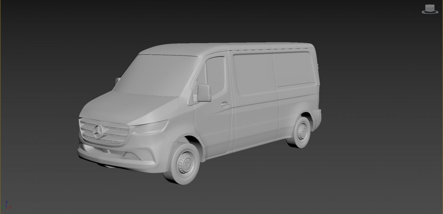 mercedes-benz sprinter 2020 on a small scale 3d print model in automotive 3dexport car cars hobby germany auto sport printcar drive rc toy plastic 172 1120 1160 3D print model - Mito3D
