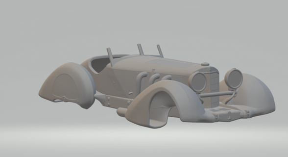 mercedes benz ssk roadster 1930 3d yazdır model in araç 3dexport döküm sıcak tekerlekler yuva slotcar slot car oyuncaklar araba 3dpirnt baskı yazdırılabilir kamyon mack peterbilt 3d print model - Mito3D