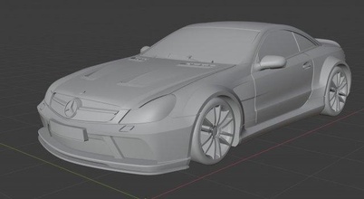 mercedes amg sport car 3d model blender 3d print model - Mito3D